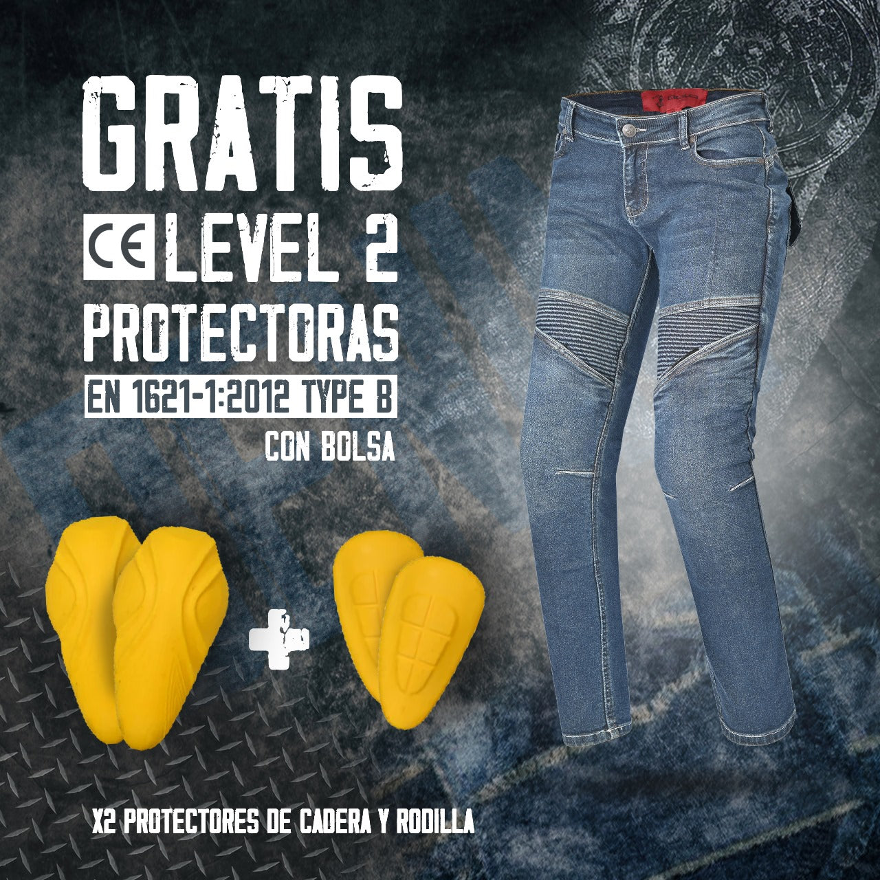 Bela Rosekin Motocicleta mulher Denim Calças ganga Azul