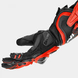 SHIMA RS-3 MEN'S MOTORCYCLE GUANTES NEGRO ROJO FLUOR