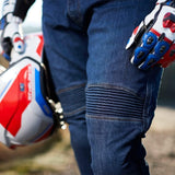 R-TECH VAQUERO VALENCIA CE Denim Jeans Moto Calcas Azul 34L