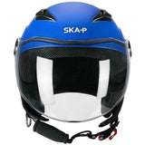SKA-P 2MHA POD MONO CAPACETE INFANTIL ABERTO MOTO AZUL FOSCO