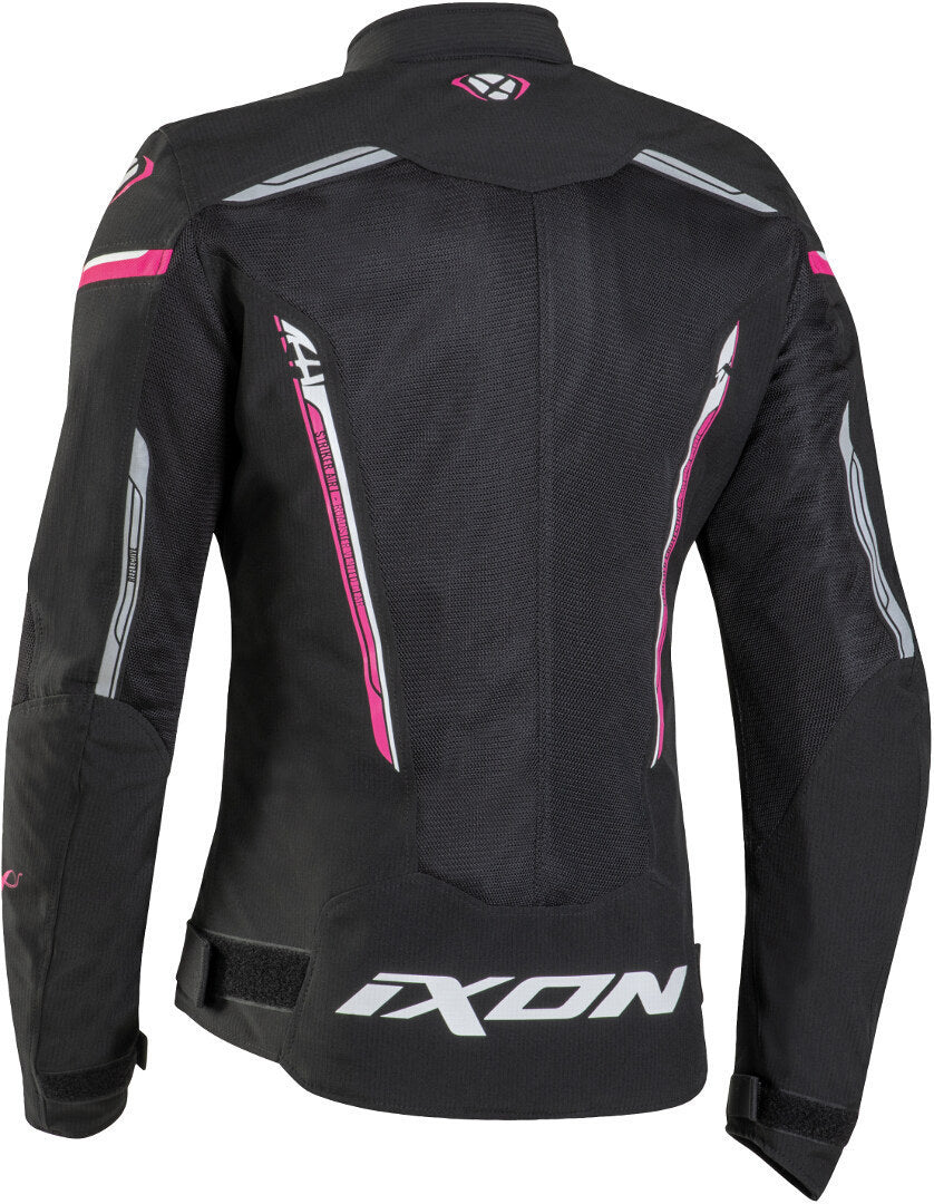 IXON STRIKER AIR LD Mujer Textil Moto Chaqueta Preto Blanco Fushia – 2 – Maximomoto PT