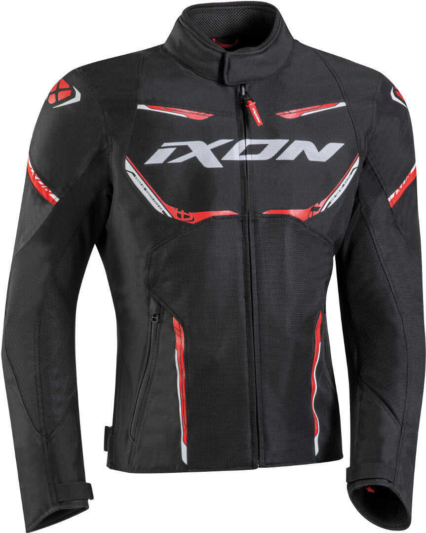 IXON STRIKER AIR WP Moto Textil Hombre Chaqueta Negro Rojo Blanco – 1 – Maximomoto PT