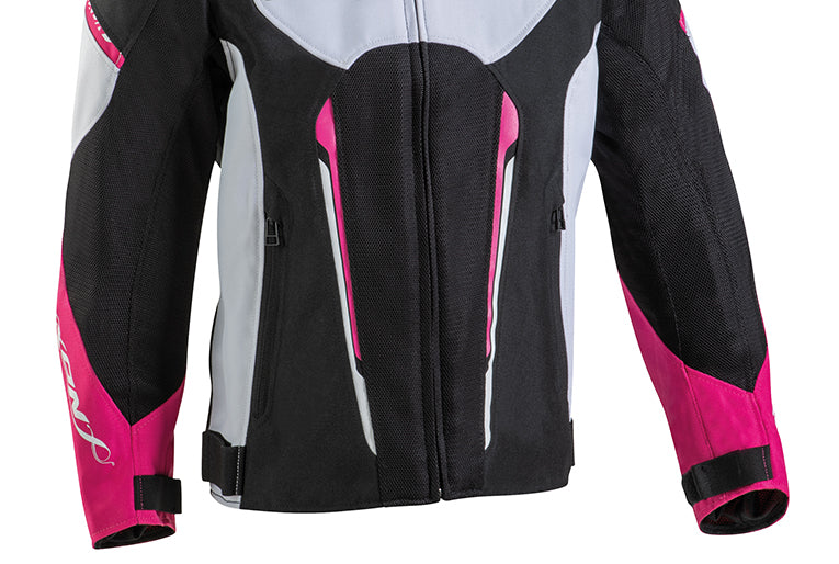 IXON STRIKER AIR L Niños Textil Moto Chaqueta Preto, Blanco Fucsia – 4 – Maximomoto PT