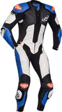 IXON VENDETTA EVO 1 PIEZA HOMBRE MOTO TRAJE DE CUERO NEGRO BLANCO AZUL