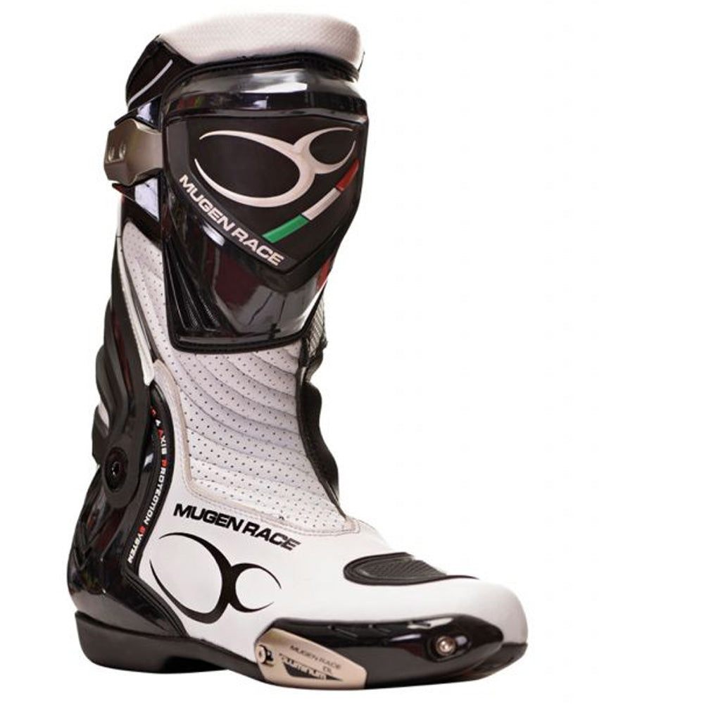 MUGENRACE SPHANTOM 3 MOTOCICLETA ESPORTE BOTAS PRETAS BRANCAS