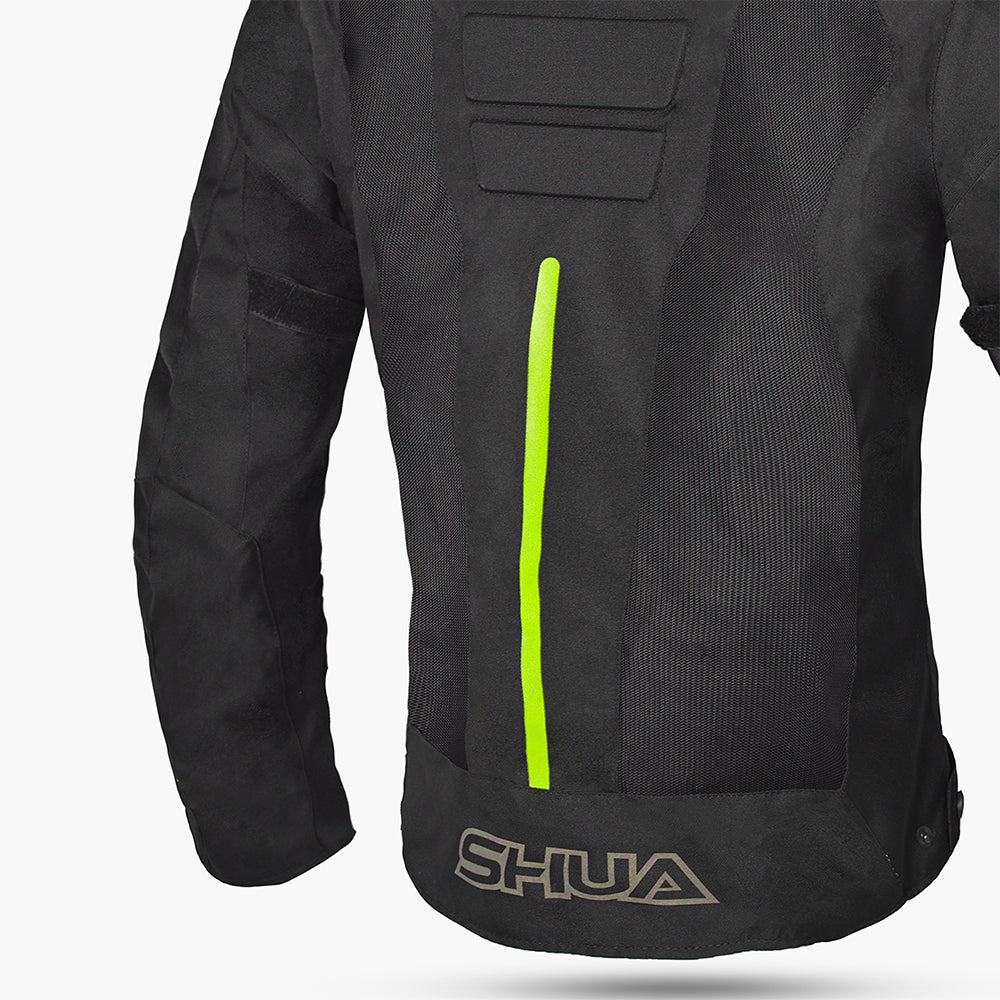 SHUA GRAVITY MESH Moto Senhora Textil Casacos Preto Fluorescente