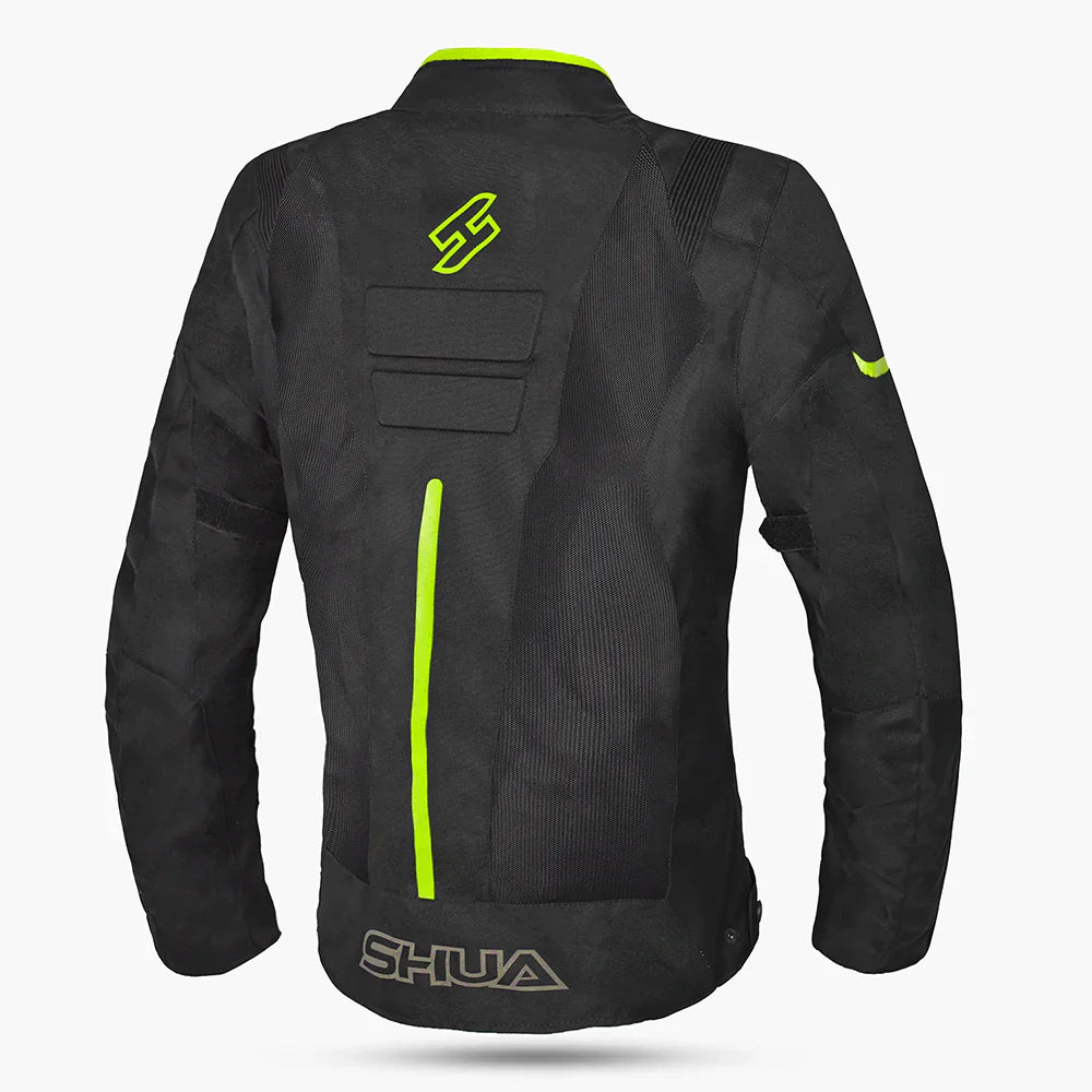 SHUA GRAVITY MESH Moto Senhora Textil Casacos Preto Fluorescente