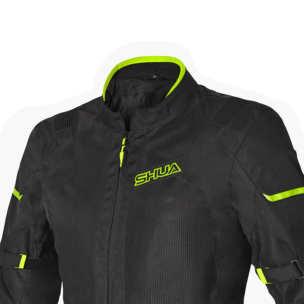 SHUA GRAVITY MESH Moto Senhora Textil Casacos Preto Fluorescente
