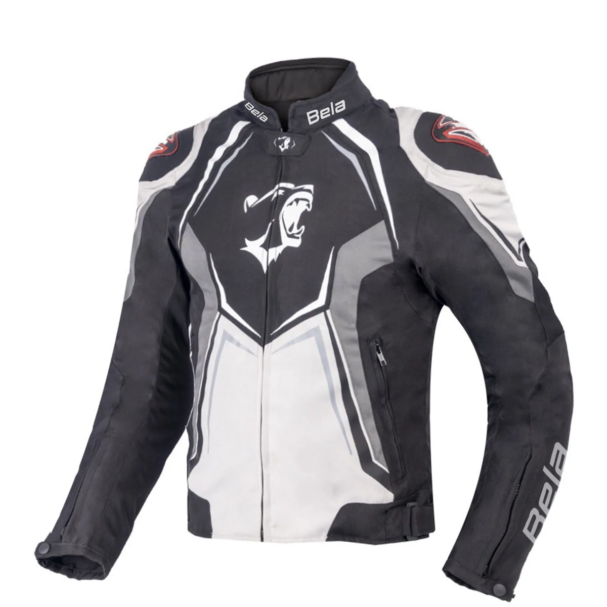 BELA Chaser Moto Textile Jackets Black Ice Dark Gray