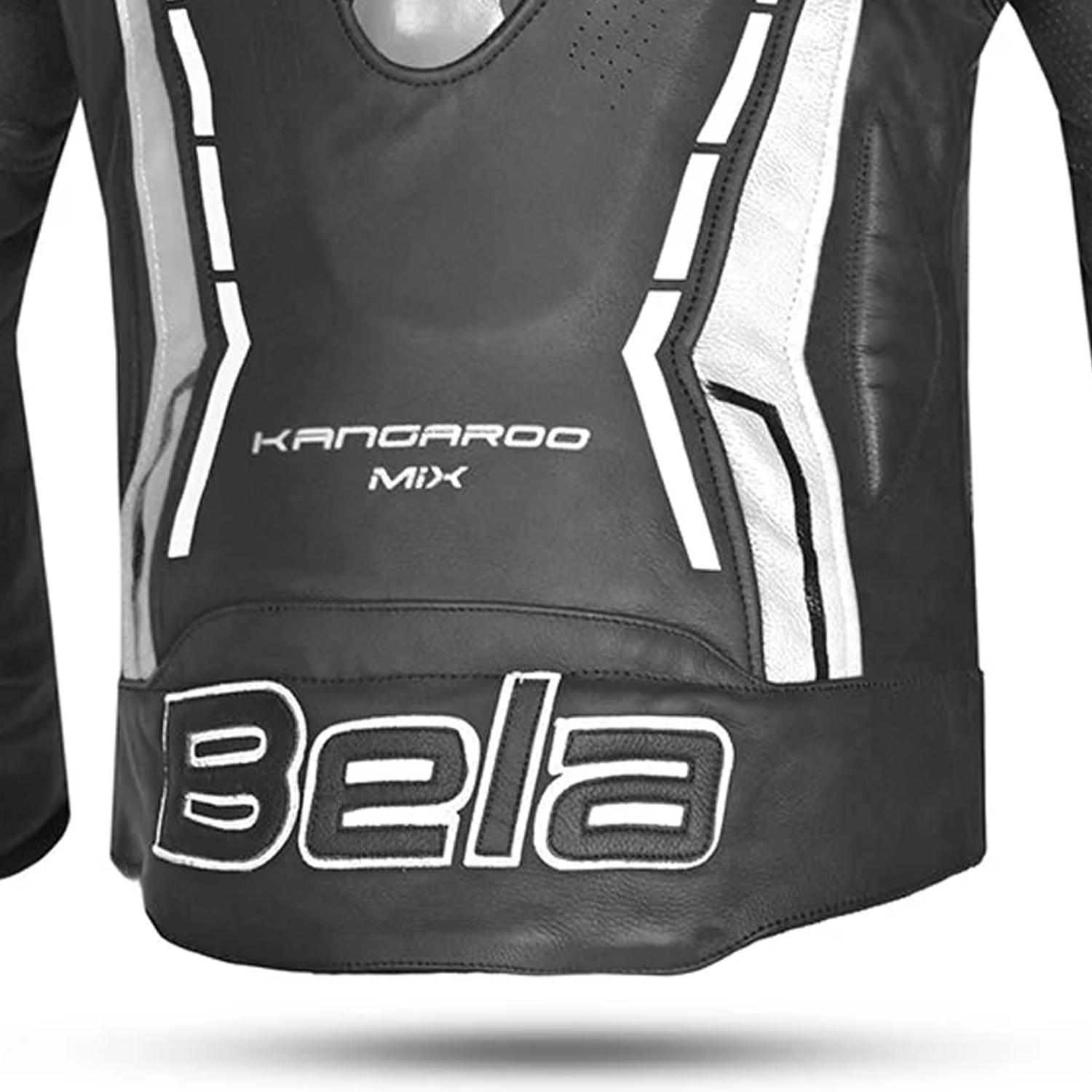 BELA Rocket Men's Motorcycle Leather Jackets Black White – 4 – Maximomoto PT