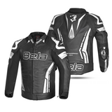 BELA Rocket Men's Motorcycle Leather Jackets Black White