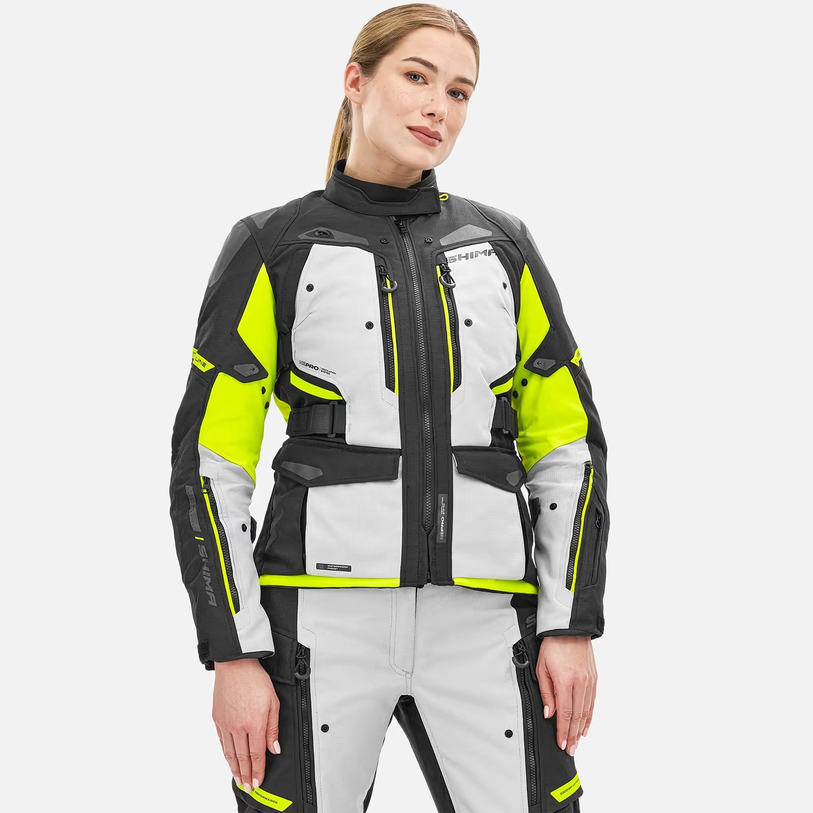 SHIMA DUNE SENHORA CASACOS TEXTIL DE MOTO PRETO AMARILLO FLOU – 3 – Maximomoto PT