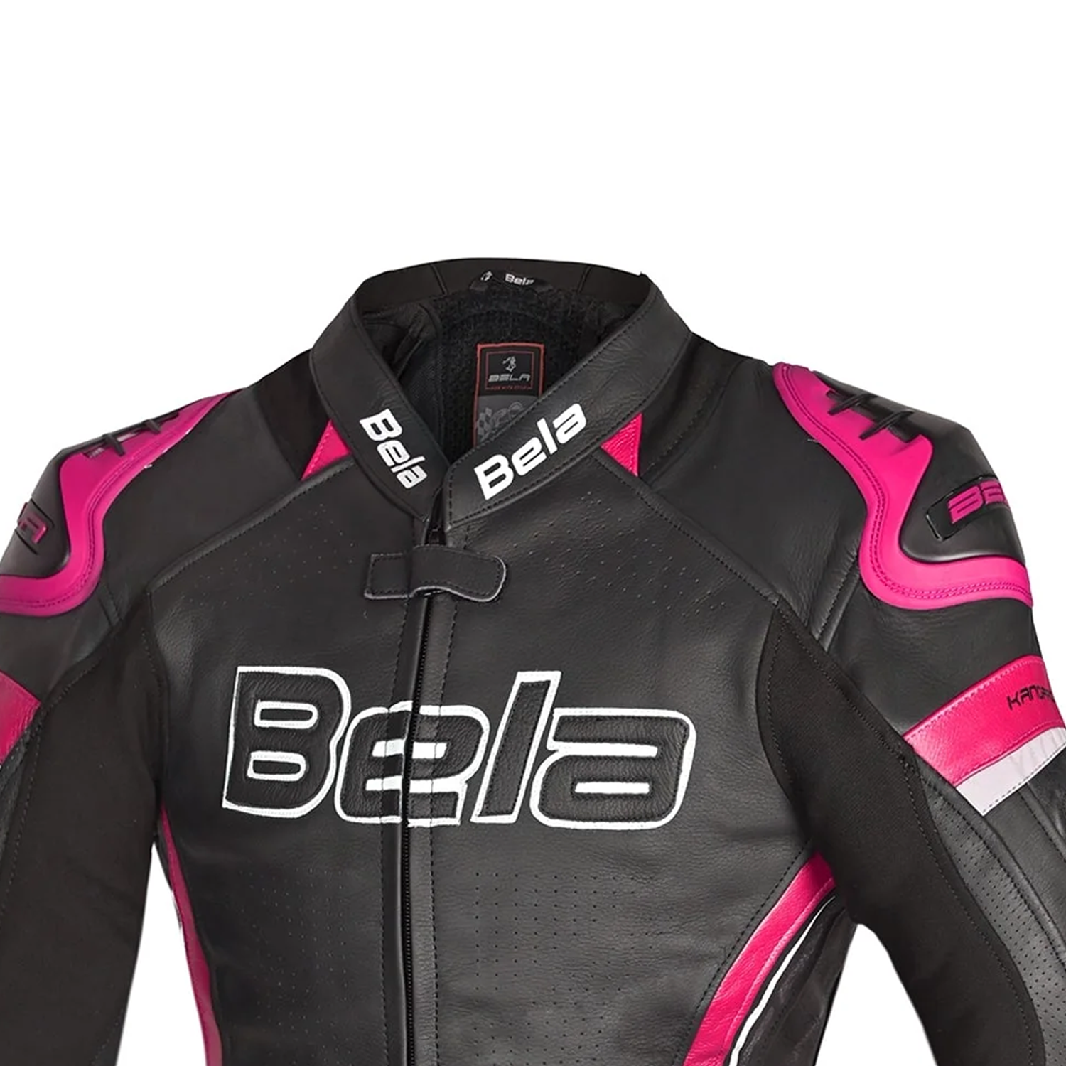 BELA Rocket Women's Leather Motorcycle Jackets Black Pink – 7 – Maximomoto PT