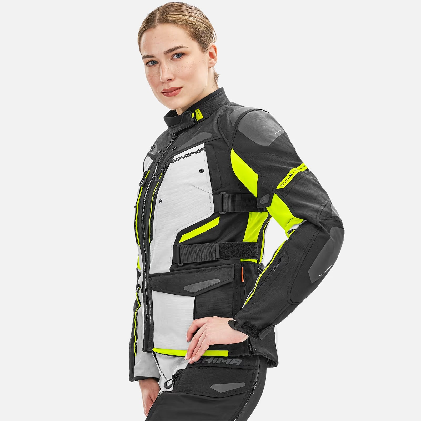 SHIMA DUNE SENHORA CASACOS TEXTIL DE MOTO PRETO AMARILLO FLOU – 5 – Maximomoto PT