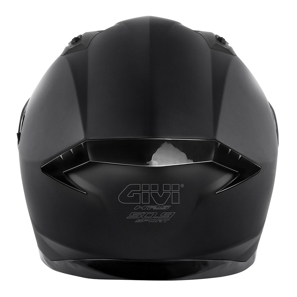 GIVI 50.9 SÓLIDA DESPORTIVO MOTOCICLETA INTEGRAL CAPACETE PRETO FOSCO