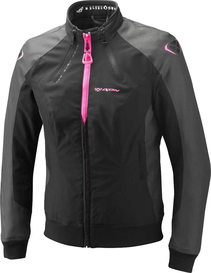 IXON SIWA LADY Motorcycle Textile Chaqueta Black Anthracite Pink Brillo – 1 – Maximomoto PT