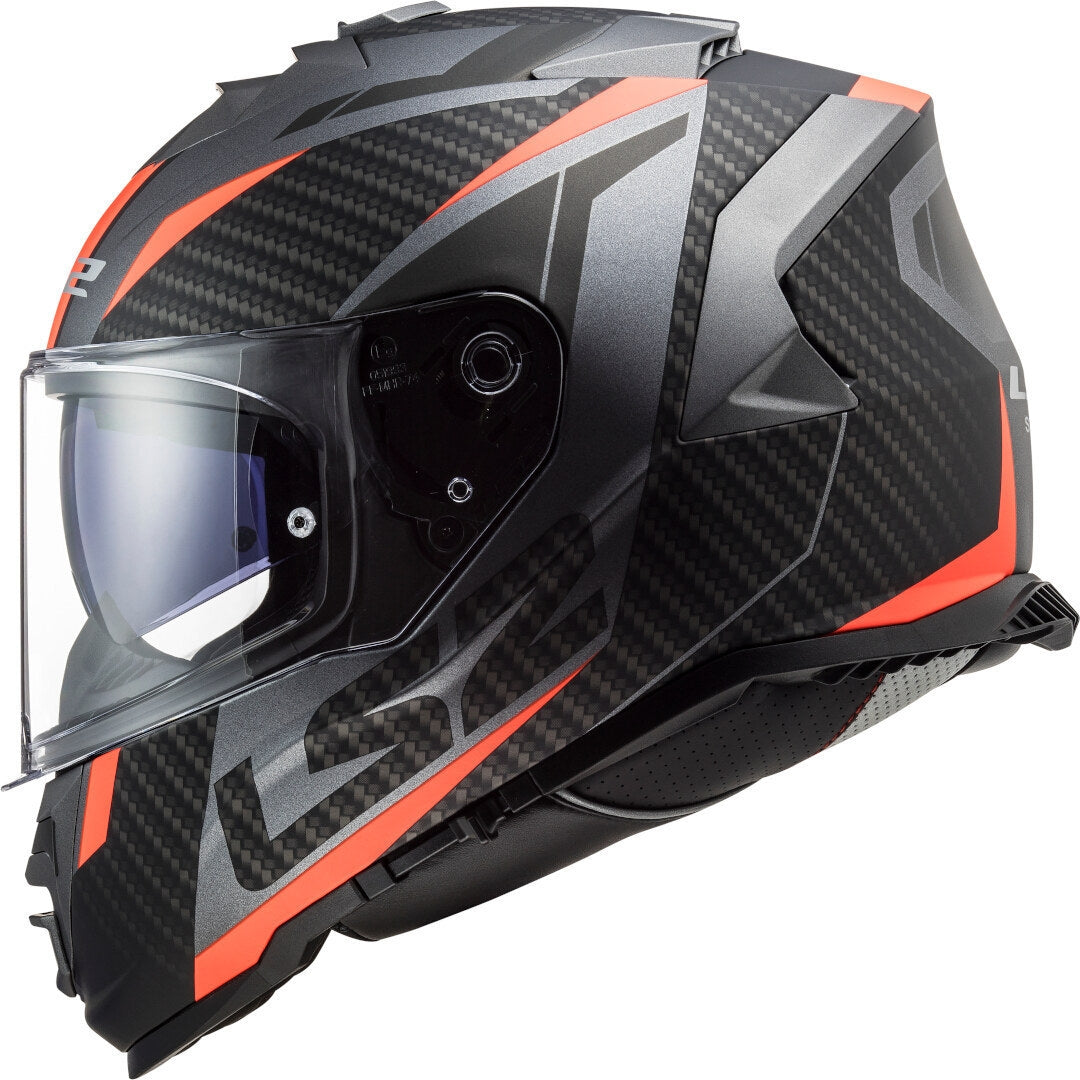 LS2 FF800 STORM RACER MATT TITANIUM FLUO ORANGE – 2 – Maximomoto PT