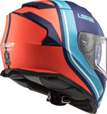 LS2 FF800 STORM SLANT MATT BLUE FL.ORANGE
