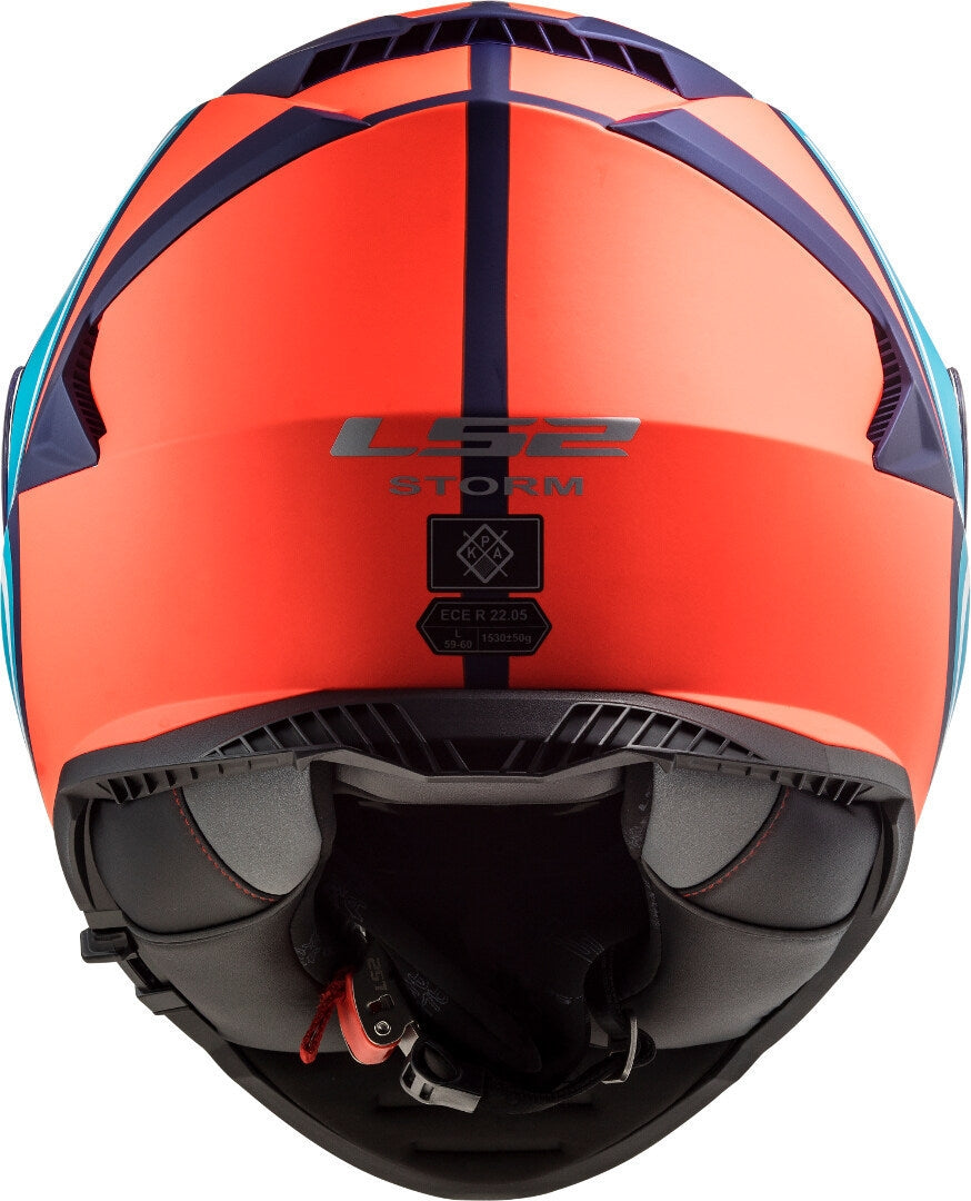 LS2 FF800 STORM SLANT MATT BLUE FL.ORANGE – 6 – Maximomoto PT