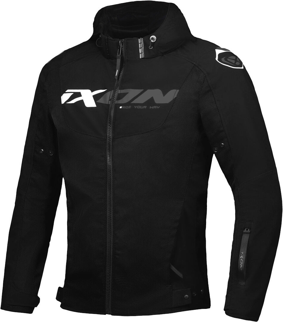 IXON FIERCE Moto Textil Hombre Chaqueta Negro Gris Blanco