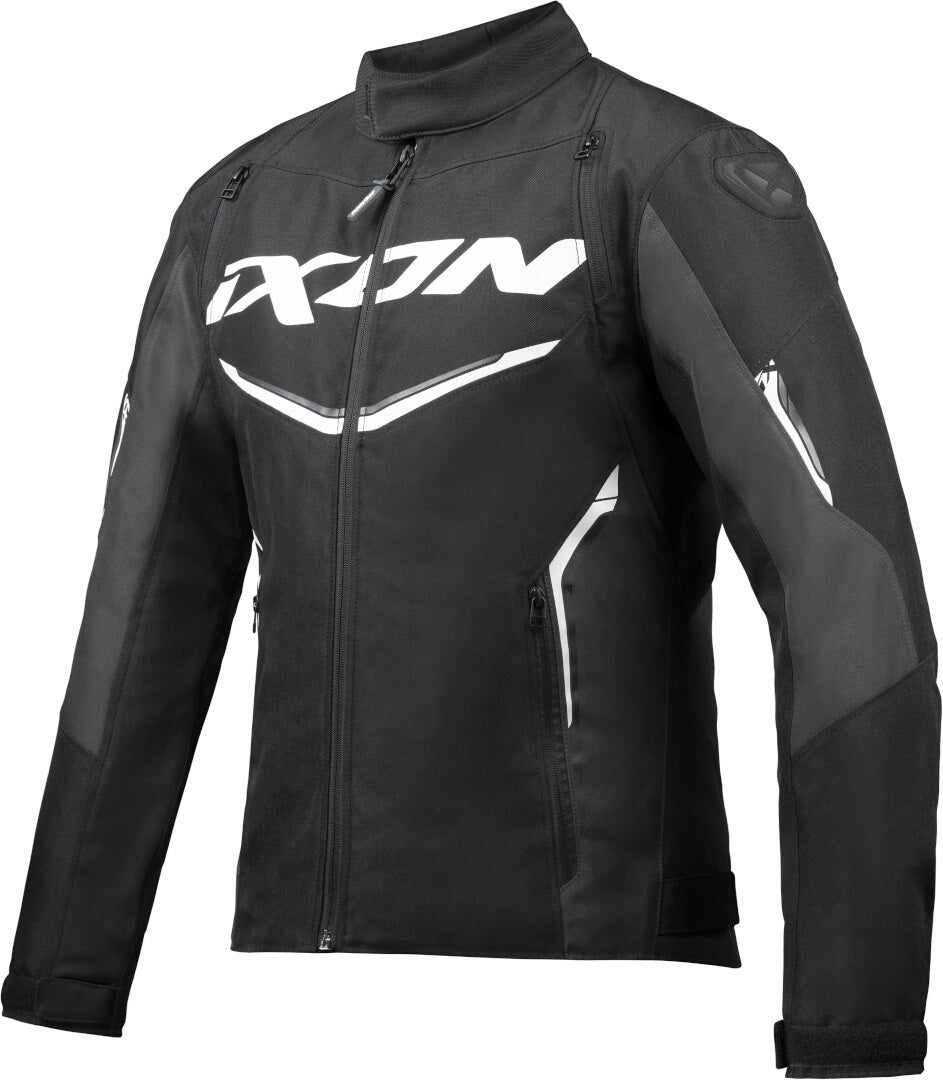 IXON CORDOLO Hombre Textil Moto Chaqueta Negro Antracita Blanco – 1 – Maximomoto PT
