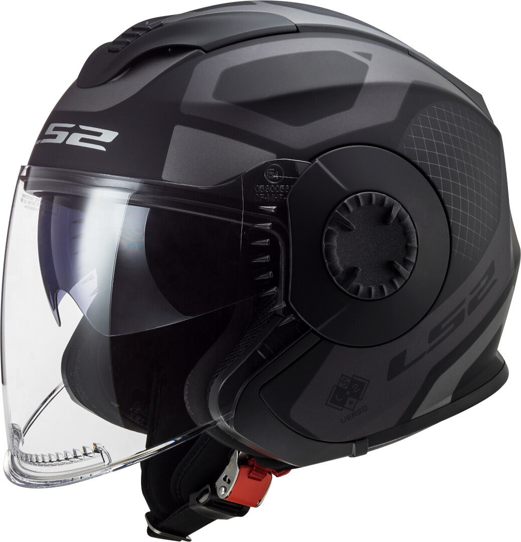 LS2 OF570 VERSO MARKER MATT BLACK TITANIUM – 1 – Maximomoto PT