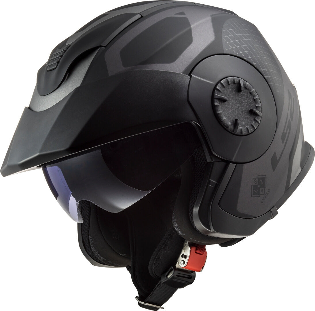 LS2 OF570 VERSO MARKER MATT BLACK TITANIUM – 2 – Maximomoto PT