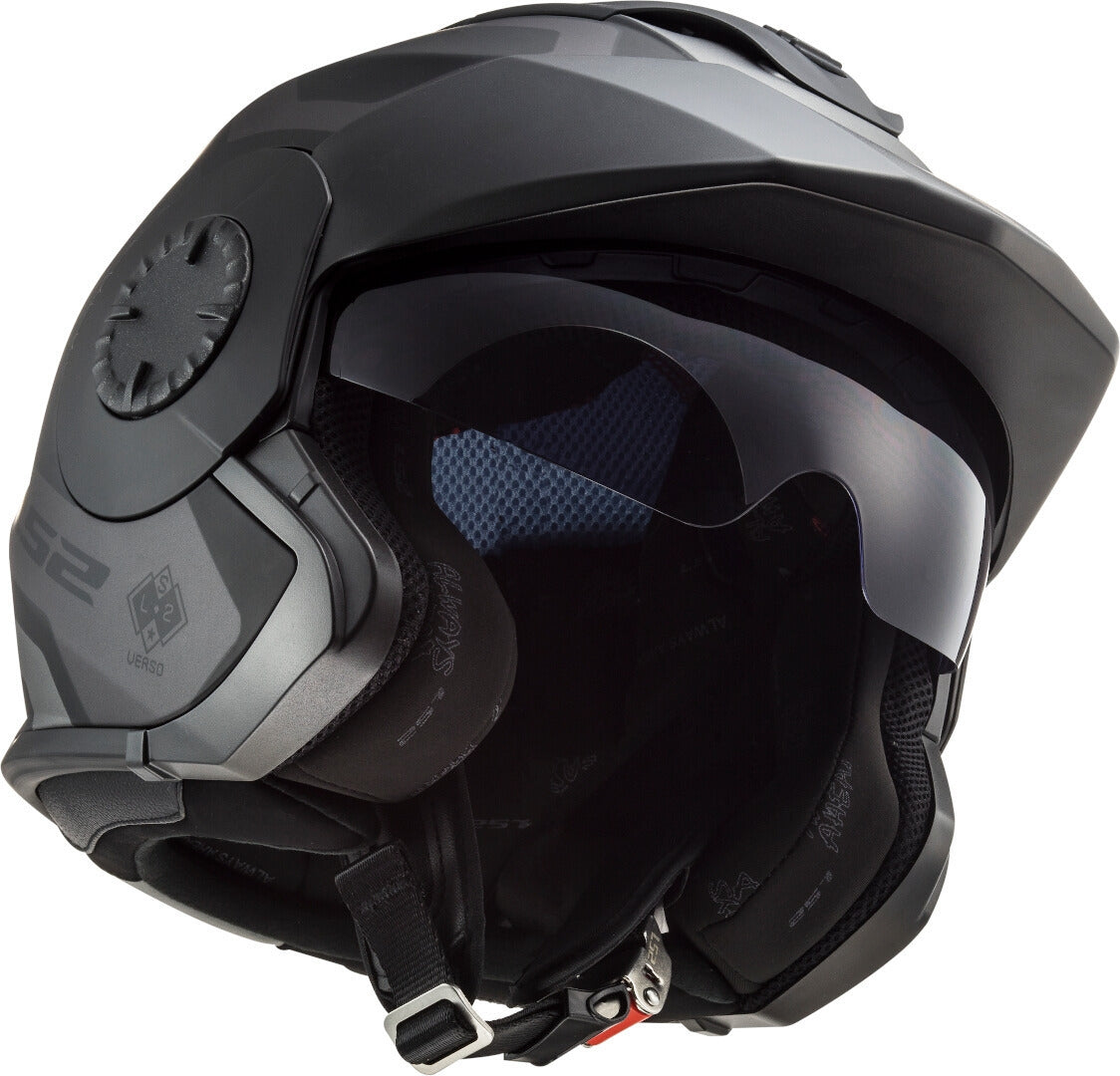 LS2 OF570 VERSO MARKER MATT BLACK TITANIUM – 3 – Maximomoto PT