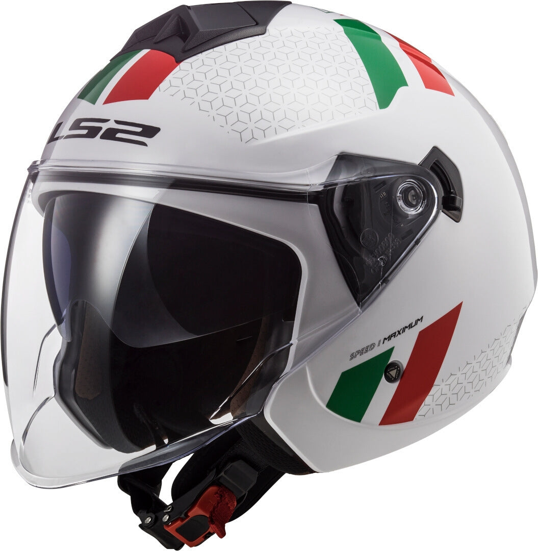 LS2 OF573 TWISTER II COMBO WHITE GREEN RED