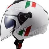 LS2 OF573 TWISTER II COMBO WHITE GREEN RED