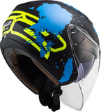 LS2 OF573 TWISTER II XOVER MATT BLACK BLUE