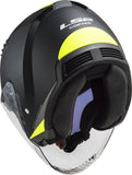 LS2 OF600 COPTER URBANE MATT BLACK H-V YELLOW