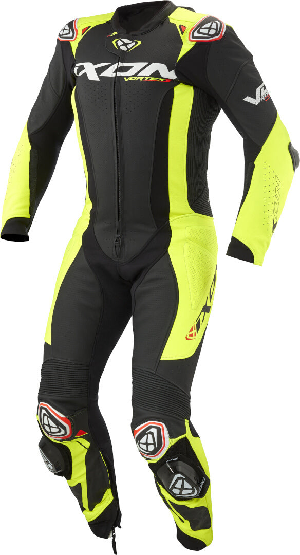 IXON VORTEX 3 Moto 1 PC Homem Couro Fatos Preto Amarelo – 1 – Maximomoto PT
