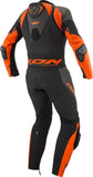 IXON VORTEX 3 HOMBRE 1 PIEZA MOTO CARRERAS TRAJE DE CUERO NEGRO NARANJA