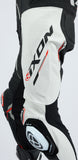IXON DEMONIO 1 PIEZA HOMBRE MOTO TRAJE DE CUERO NEGRO BLANCO ROJO