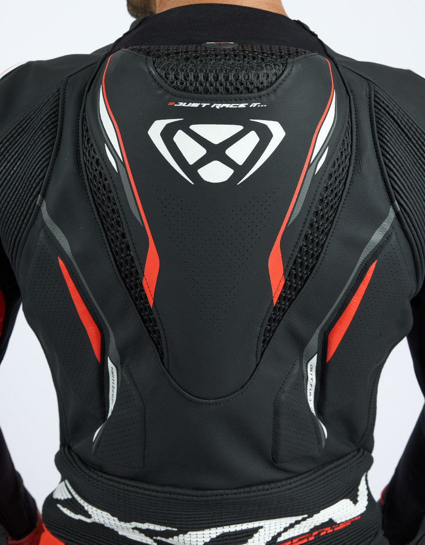 IXON DEMONIO 1 PC Moto Homem Couro Fatos Preto Vermelho Branco – 11 – Maximomoto PT