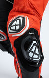 IXON DEMONIO 1 PIEZA HOMBRE MOTO TRAJE DE CUERO NEGRO ROJO BLANCO
