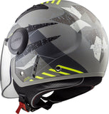 LS2 OF562 AIRFLOW CAMO MATT TITANIUM YELLOW