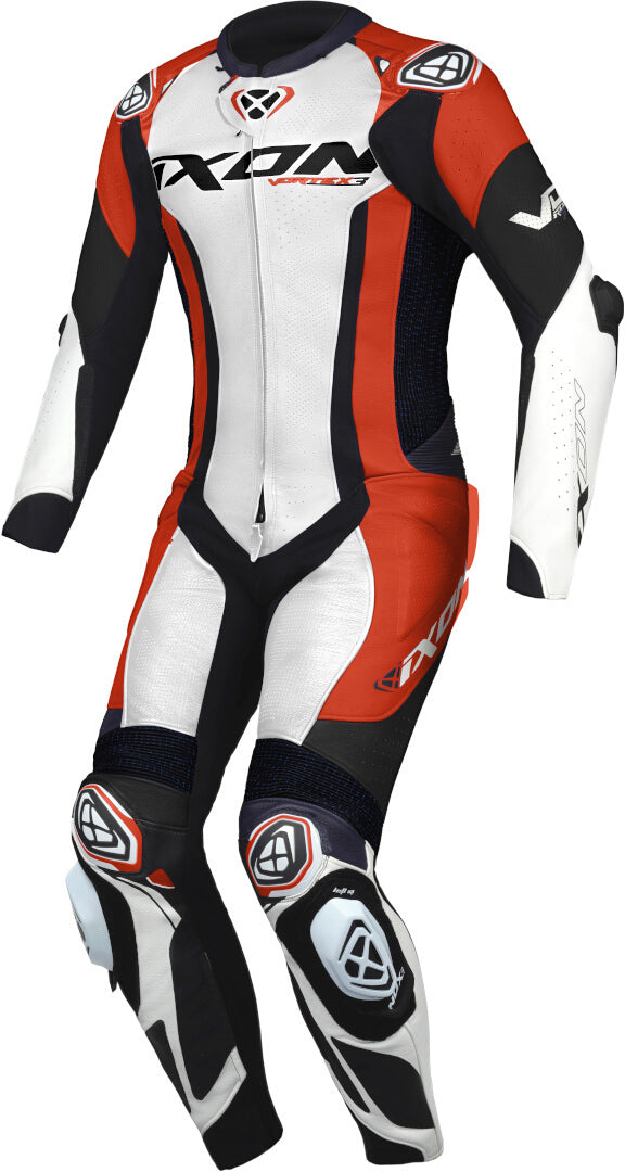 IXON VORTEX 3 Moto 1 PC Homem Couro Fatos Branco Preto Vermelho – 1 – Maximomoto PT