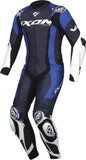 IXON VORTEX 3 HOMBRE 1 PIEZA MOTO CARRERAS TRAJE DE CUERO NEGRO AZUL BLANCO