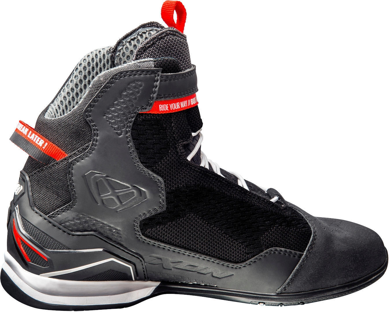 IXON- BULL KNIT BOOTS BLACK/WHITE/RED – 4 – Maximomoto PT