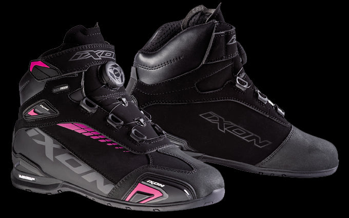 IXON- BULL WP LADY BOOTS BLACK/FUCHSIA – 2 – Maximomoto PT