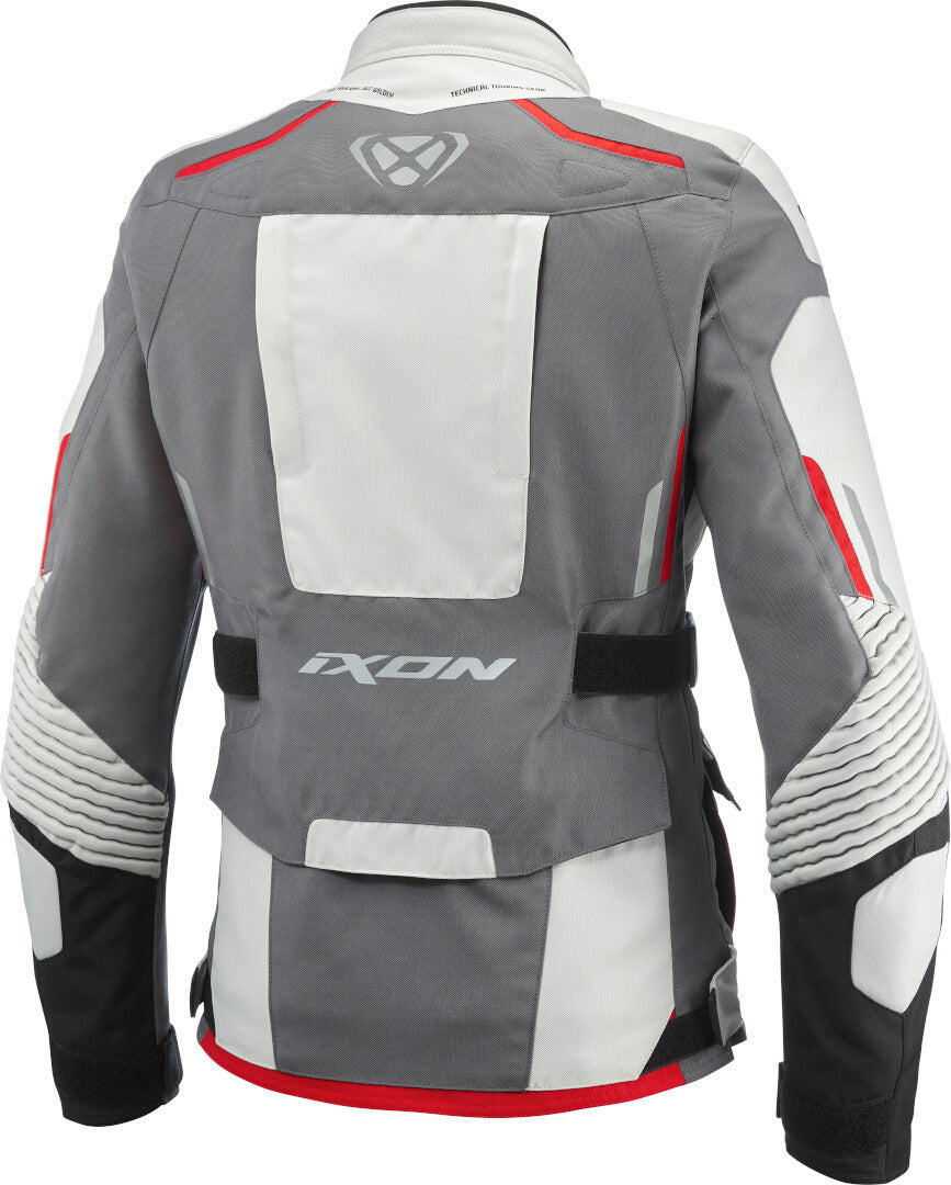 IXON MIDGARD Moto Textil Mujer Aventuras Chaqueta Gris Preto Rojo – 2 – Maximomoto PT