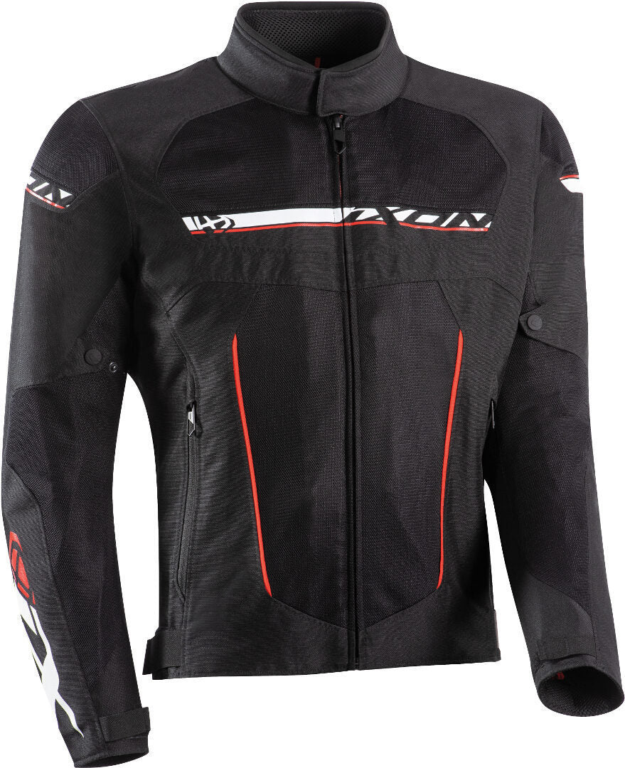IXON T-REX All Season Motorcycle Textile Jacket Black/White/Red – 1 – Maximomoto PT