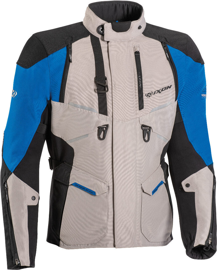IXON EDDAS Moto Textil Turismo Chaqueta Gris/Negro/Azul – 1 – Maximomoto PT