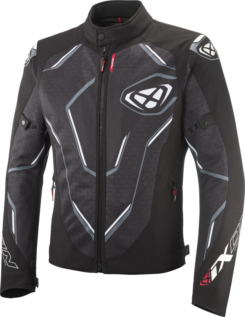 IXON DEMONIAK Verano Moto De Chaqueta Textil Negro Blanco – 1 – Maximomoto PT