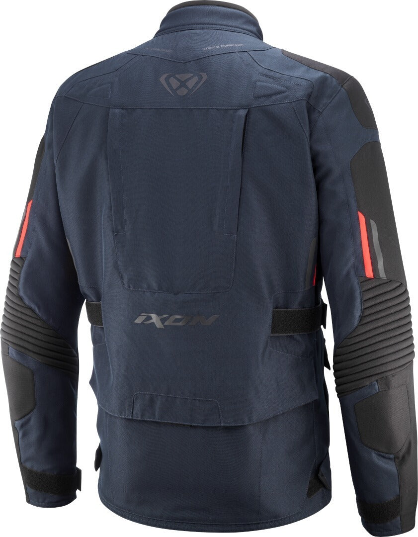 IXON MIDGARD Impermeable Moto De Aventura Chaqueta Textil Azul Marino/Rojo – 2 – Maximomoto PT