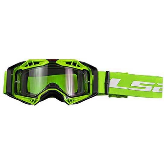 LS2- AURA GOGGLE BLACK HV GREEN WITH CLEAR DISPLAY – 1 – Maximomoto PT