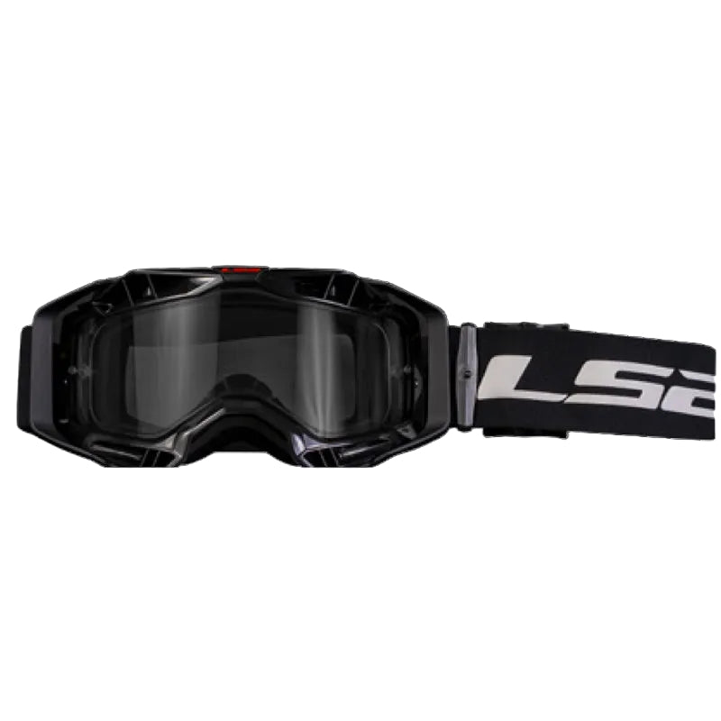 LS2- AURA GOGGLE BLACK WITH CLEAR VISOR