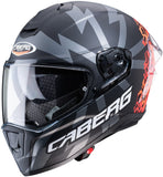 CABERG-Casco DRIFT EVO STORM MATT BLACK/RED FLUO/ORANGE FLUO